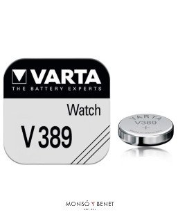 PILA RELOJ OXIDO PLATA VARTA V389 - SR1130W - SR54 - 1.55V