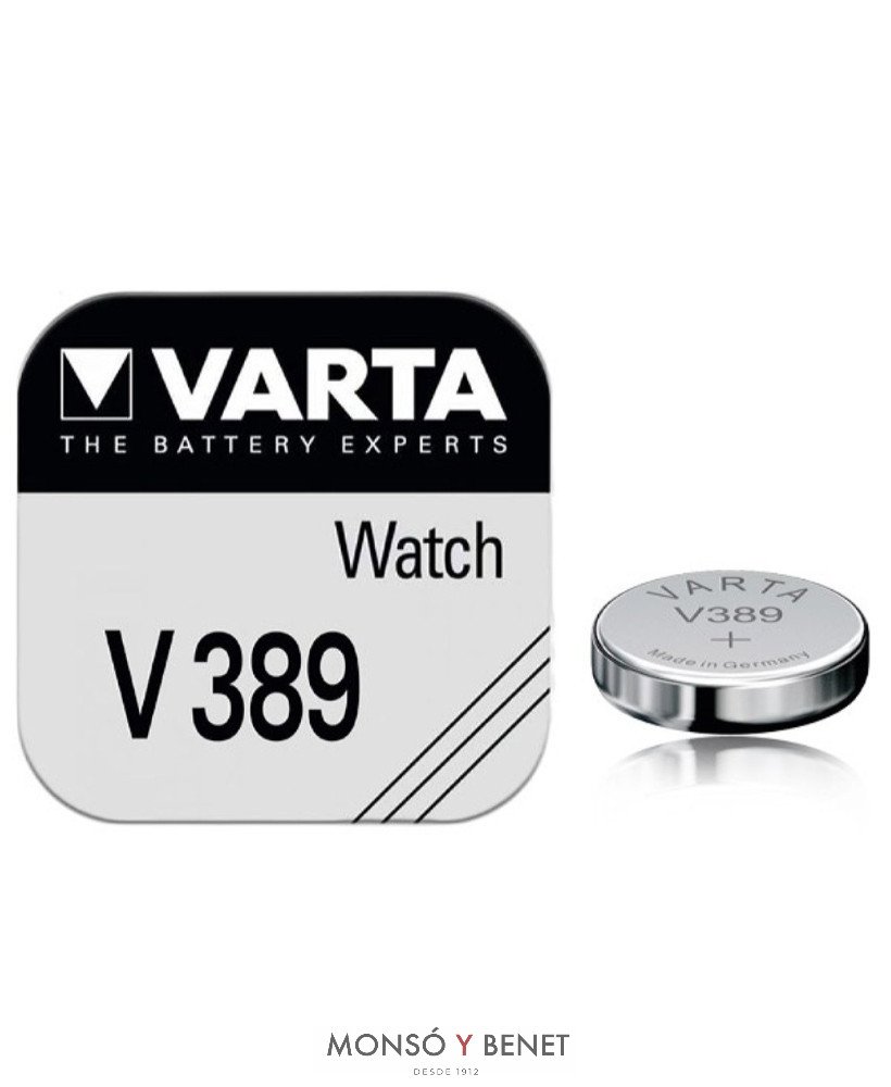 PILA RELOJ OXIDO PLATA VARTA V389 - SR1130W - SR54 - 1.55V
