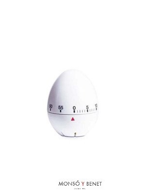 MINUTERO MECÁNICO FORMA HUEVO MH-3112 BLANCO