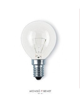 BOMBILLA ESFERICA BAJO VOLTAJE 25W E14