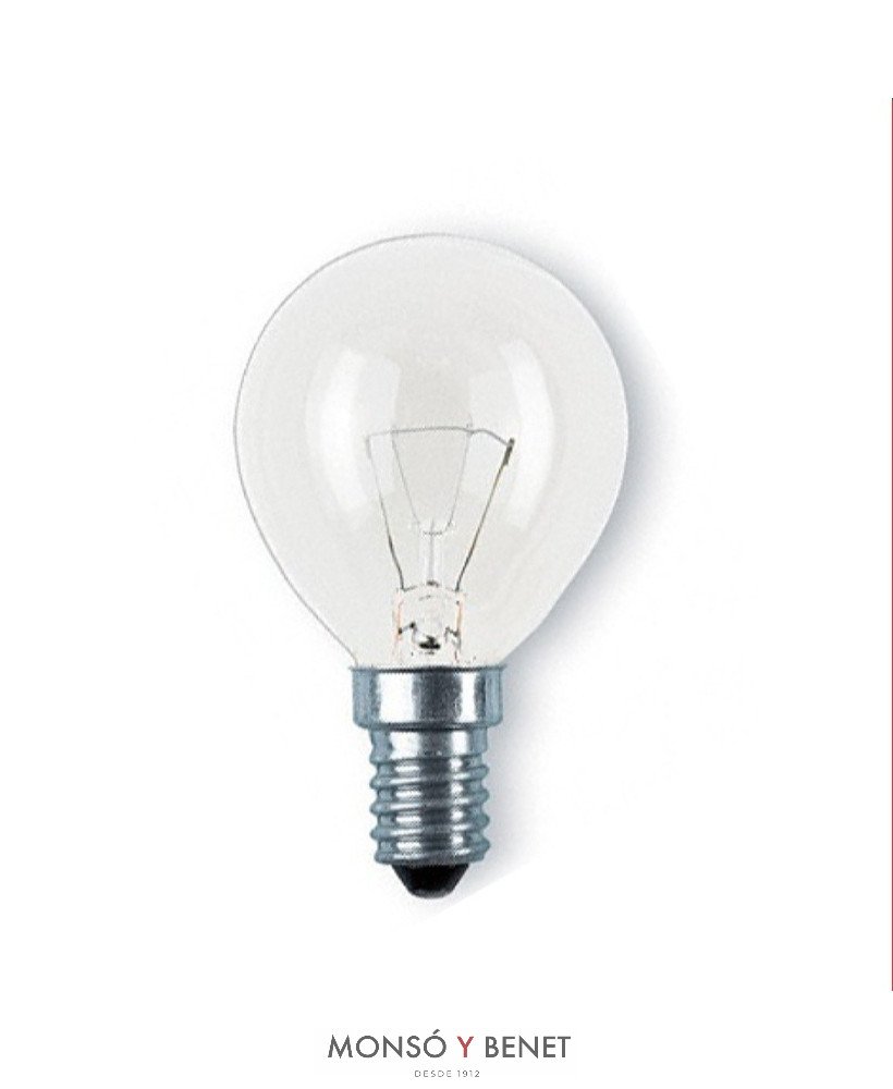 BOMBILLA ESFERICA BAJO VOLTAJE 25W E14
