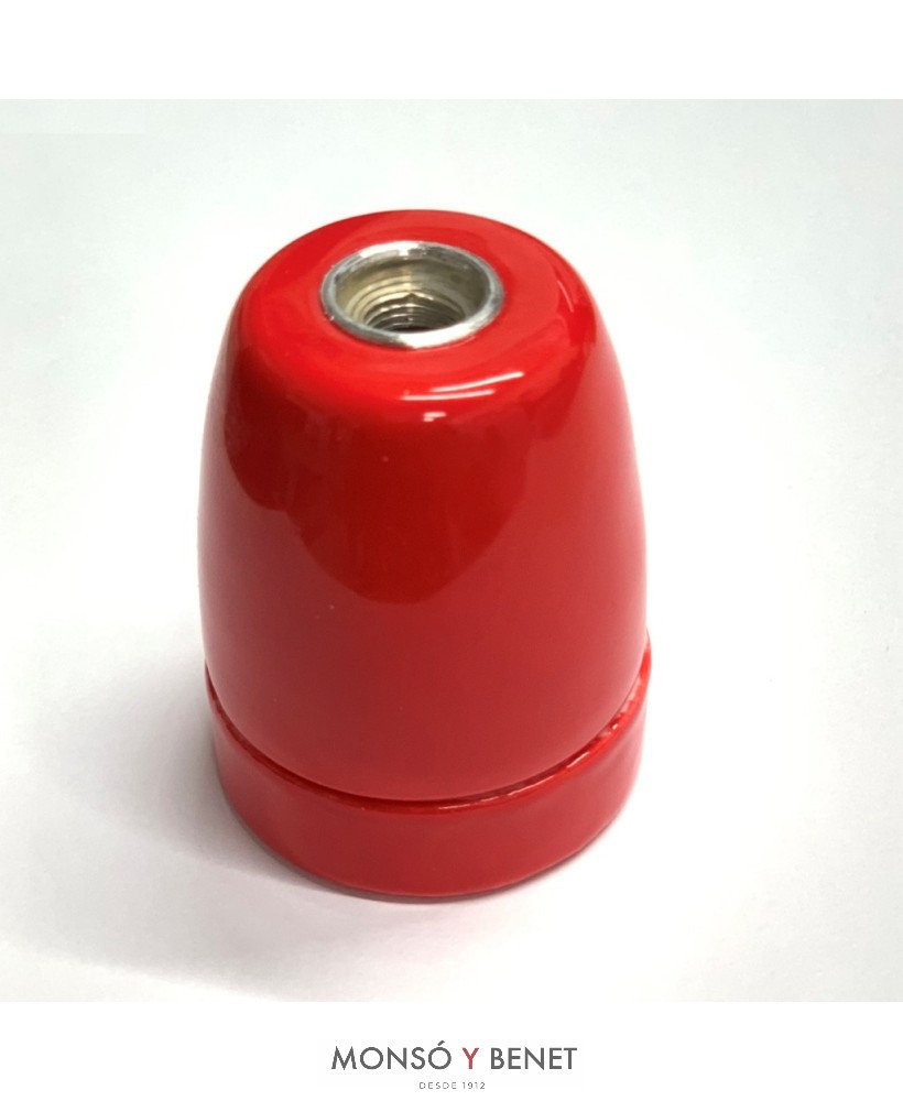 PORTALAMPARAS PORCELANA E27 No. 12545 ROJO