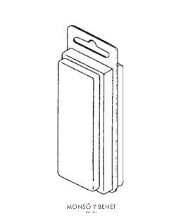CAJA ENVASES TRANSPARENTE L-25 185X83X42