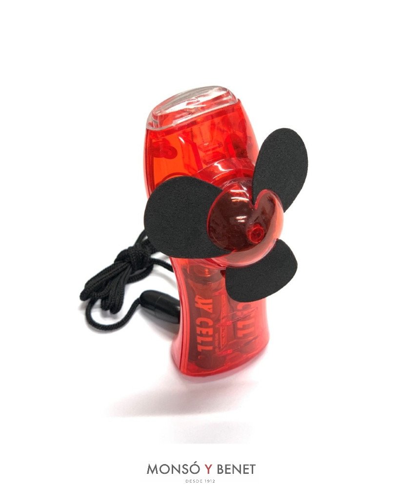 V1267 - Ventilador de mano con linterna LED y cinta