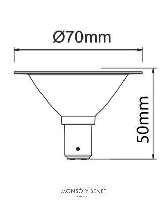 BOMBILLA LED AR70 07AR72 BA15D 2700K