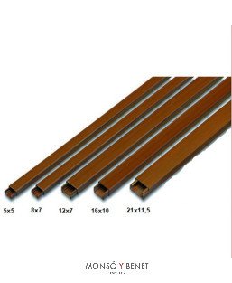 CANALETA ADHESIVA 2 METROS 2406-9G 12x7mm. CEREZO
