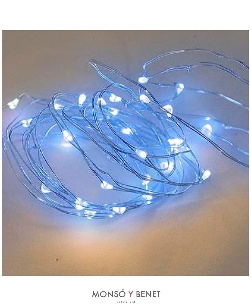 GUIRNALDA 20 LEDS AZULES A PILAS A02302