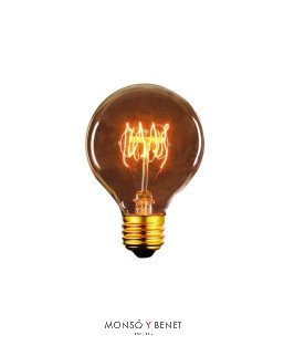 BOMBILLA CARBO GLOBO 80mm. CAEG08 40W E27
