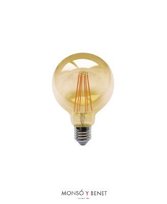 BOMBILLA LED 7W GLOBO 95mm. DIMABLE E27 2200K