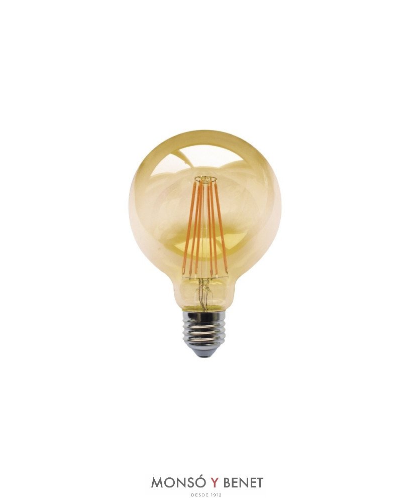 BOMBILLA LED 7W GLOBO 95mm. DIMABLE E27 2200K