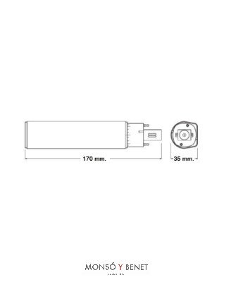 BOMBILLA LED 10POB4 G24D3 4000K SUSTITUTO LED DE PLD DULUX-D