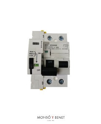 INTERRUPTOR DIFERENCIAL 30mA. REARMABLE 2 POLOS 3208-40A