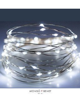 GUIRNALDA 50 LEDS BLANCO FRIO A PILAS A05001