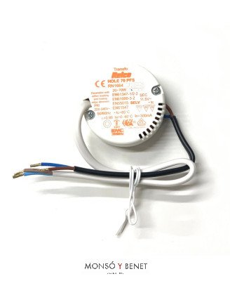 TRAFO ELECT.12V- 70W.ROUND- 70