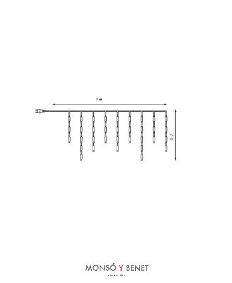 CORTINA 100 LED CALIDO D10103