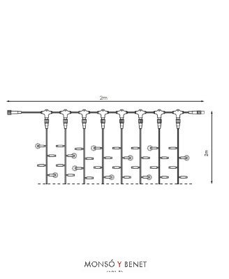 CORTINA 500 LEDS BLANCO FRIO PROGRAMABLE IP44 D50089