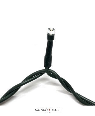 CORTINA 256 LEDS CALIDOS CABLE VERDE ENLAZABLE D25151