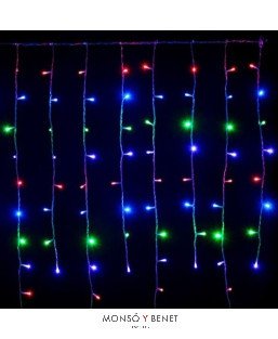 CORTINA 256 LED MULTIFUNCION CABLE VERDE D25955