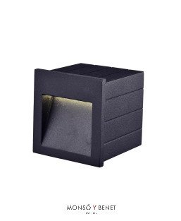 BALIZA LED EMPOTRABLE DE PARED SEÑALIZACIÓN BP-781 NEGRO
