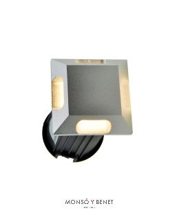 BALIZA LED CUADRADA SEÑALIZACIÓN UPLIGHT BC-481 PLATA