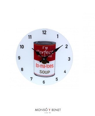 RELOJ PARED LATA DE SOPA DE TOMATE RE-3136