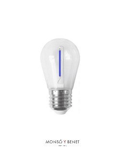 BOMBILLA LED ESFERICA PLASTICO 01EONZ AZUL