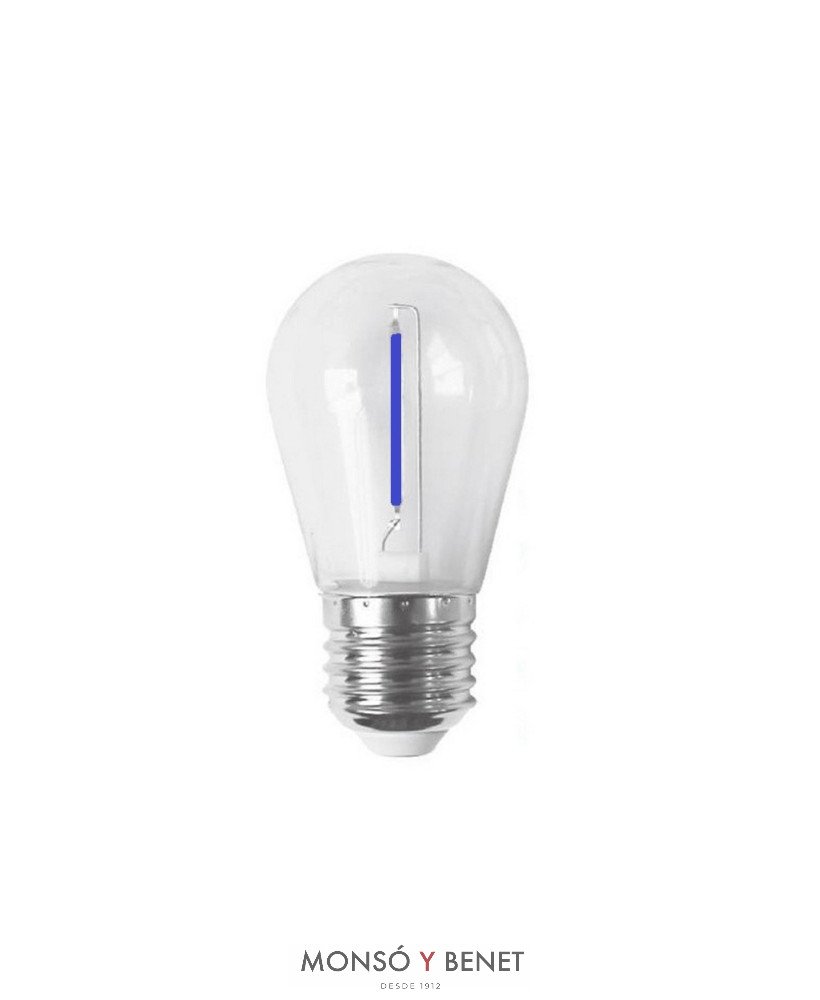 BOMBILLA LED ESFERICA PLASTICO 01EONZ AZUL