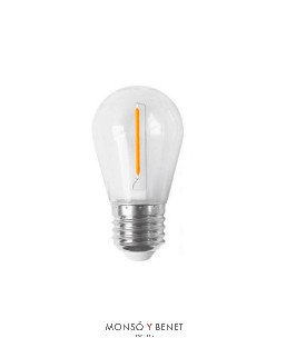 BOMBILLA LED ESFERICA PLASTICO 01EONN NARANJA