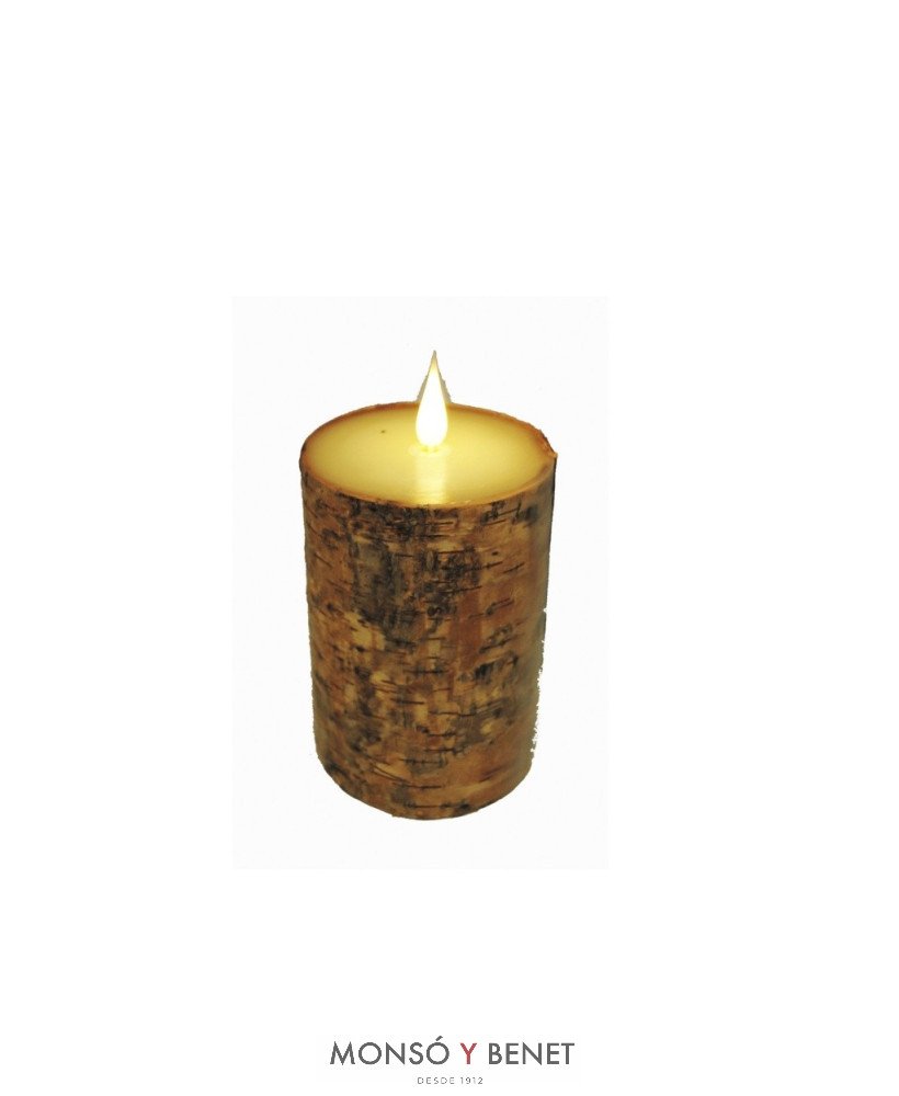 VELA LLAMA OSCILANTE MEDIA LED VD-291 MADERA OLOR BOSQUE