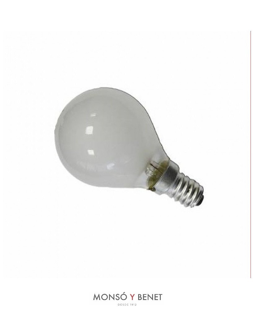 BOMBILLA ESFERICA MATE 125V 40W E14