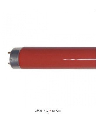 TUBO FLUORESCENTE COLOR ROJO 1A. MARCA 18W G13