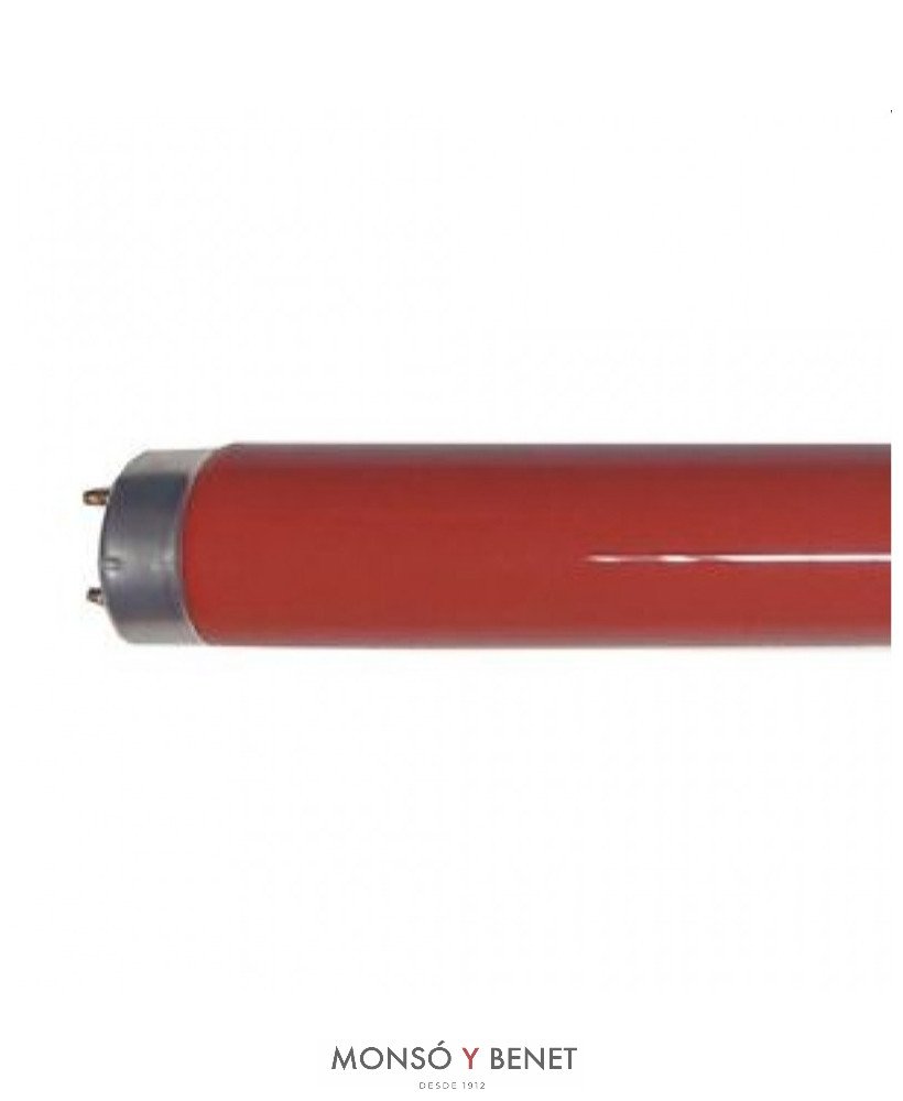 TUBO FLUORESCENTE COLOR ROJO 1A. MARCA 18W G13