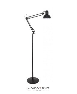 LAMPARA FLEXO PIE ARTICULADO MODERNA E27 ANTIGONA NEGRO