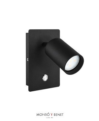 APLIQUE FOCO PARED GU10 FP-2782 NEGRO