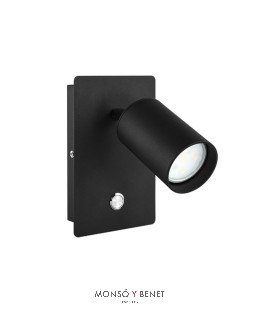 APLIQUE FOCO PARED GU10 FP-2782 NEGRO