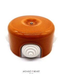 CAJA DE EMPALMES DE PORCELANA COLOR MADERA 9230-M Ø75X45