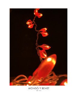 GUIRNALDA LUMINOSA 40 CORAZONES ROJOS A04401