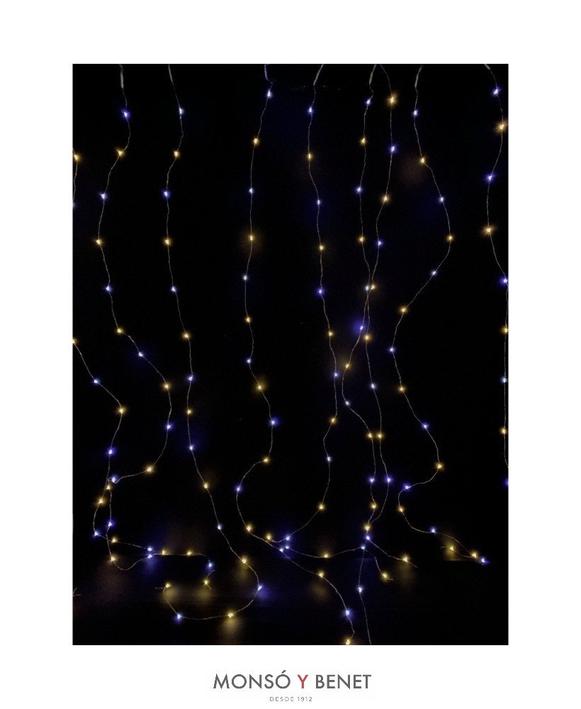 CORTINA 300 GRANOS LED FRIO/CALIDO A30809