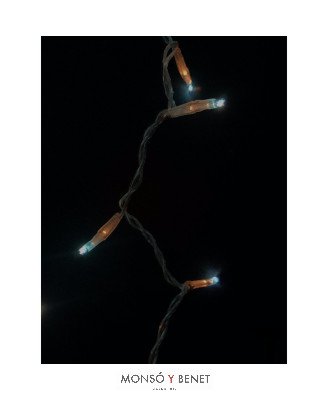 CORTINA 500 MICROBOMBILLAS AZULES CAB.TRANSPARENTE M50301