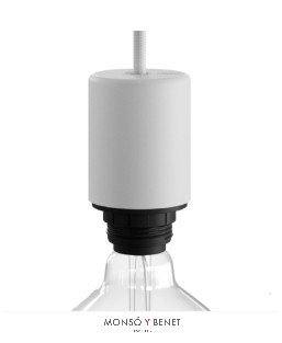 KIT PORTALAMPARAS+FUNDA CORTA 62035-C B BLANCA