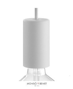 KIT PORTALAMPARAS+FUNDA LARGA 62035-L B BLANCA