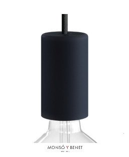 KIT PORTALAMPARAS+FUNDA LARGA 62035-L N NEGRO
