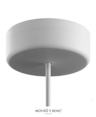 BASE SOPORTE TECHO 125MM.1 SALIDA B-190-S B BLANCO