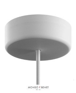 BASE SOPORTE TECHO 125MM.1 SALIDA B-190-S B BLANCO