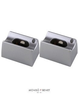 KIT 2 PORTALAMPARAS LINESTRA No. 21483-P S14S PLATA