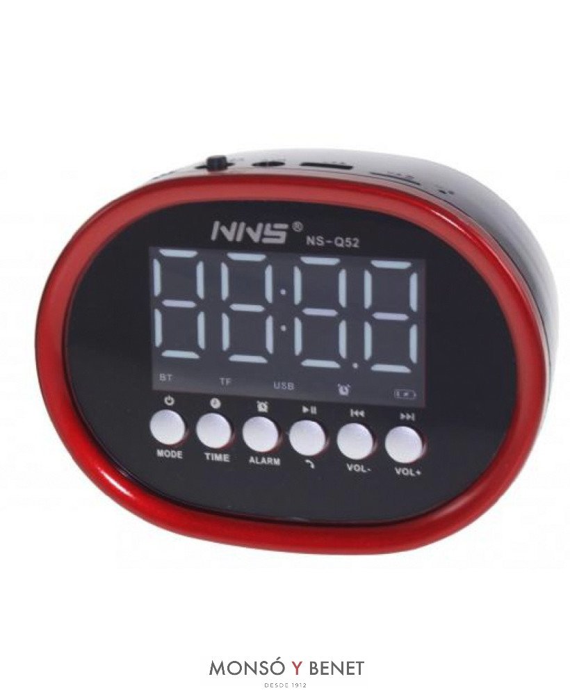 DESPERTADOR CON RADIO TEXAS FM+MP3+AUX+USB+TF RT-8210