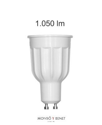 BOMBILLA LED LARGA 80mm x Ø50mm. 230V 10BD3U GU10 60º 3000K