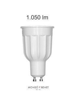 BOMBILLA LED LARGA 80mm x Ø50mm. 230V 10BD3U GU10 60º 3000K