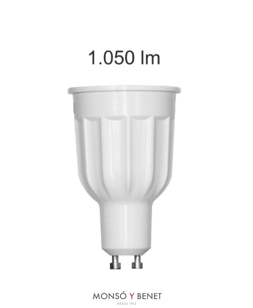 BOMBILLA LED LARGA 80mm x Ø50mm. 230V 10BD3U GU10 60º 3000K