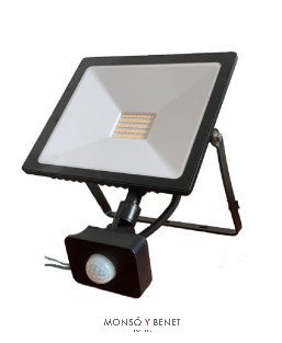 PROYECTOR LED DRAS-33 SENSOR PRESENCIA 3000K NEGRO